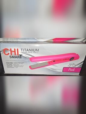 CHI Hot Pink 3/4" Travel Flat Iron Hair Straightener